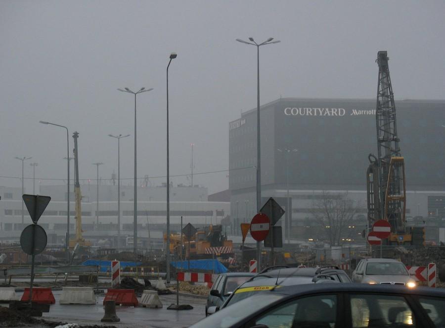 Plac budowy przy lotnisku