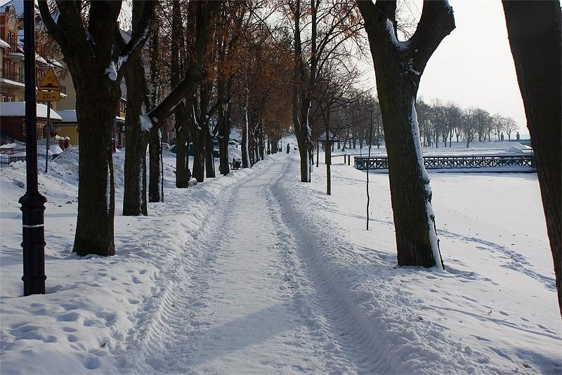 Mroźna zima na Mazurach