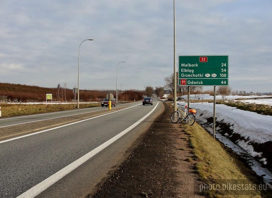 Drga krajowa na Malbork.