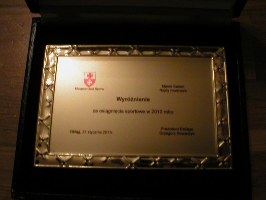 WYRÓŻNIENIE ZA BB TOUR 2010