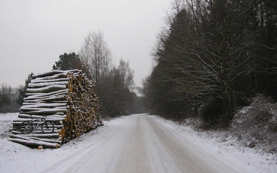 Zimowa droga przez Poligon