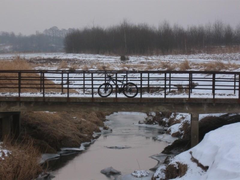 Na mostku wśród pół między Boguchwałą, a Racławówką.