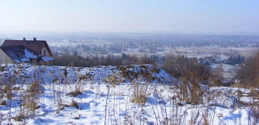 Widok z górki na Zalesiu w stronę Białej i Rzeszowa