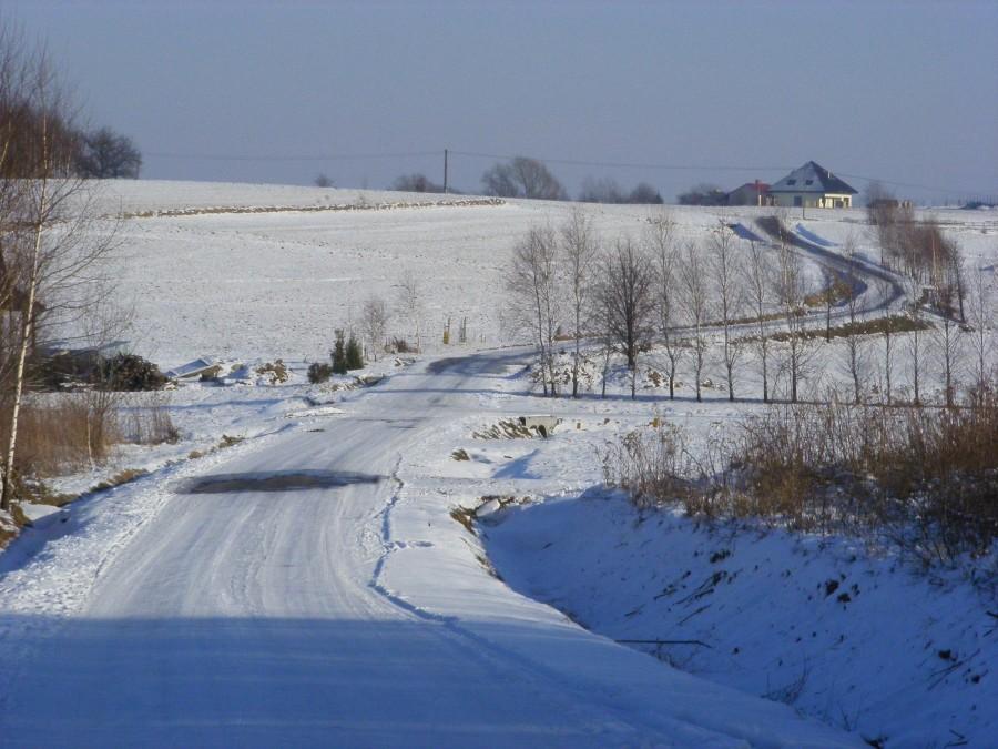 Ulica Łany- dzisiaj pod śniegiem