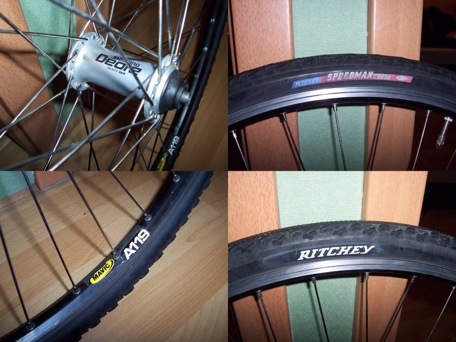 Koło Mavic, piasta Shimano Deore, opona Ritchey.