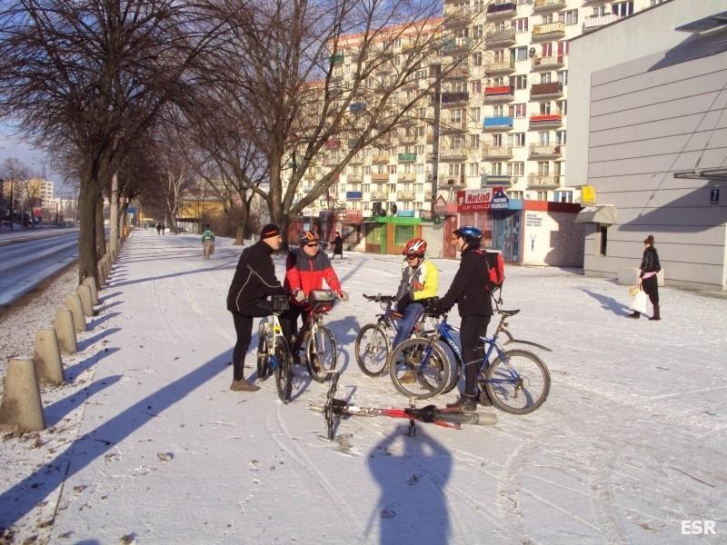 Skromna rowerowa zbiórka.