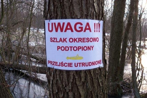 Szlak okresowo podtopiony ;)