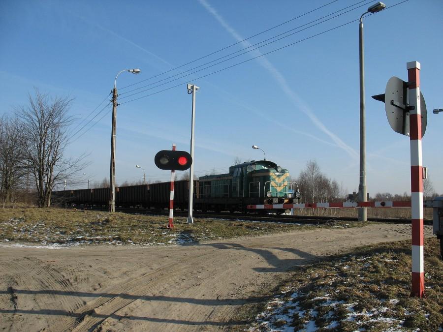 Stonka na przejeździe w Jeziornie