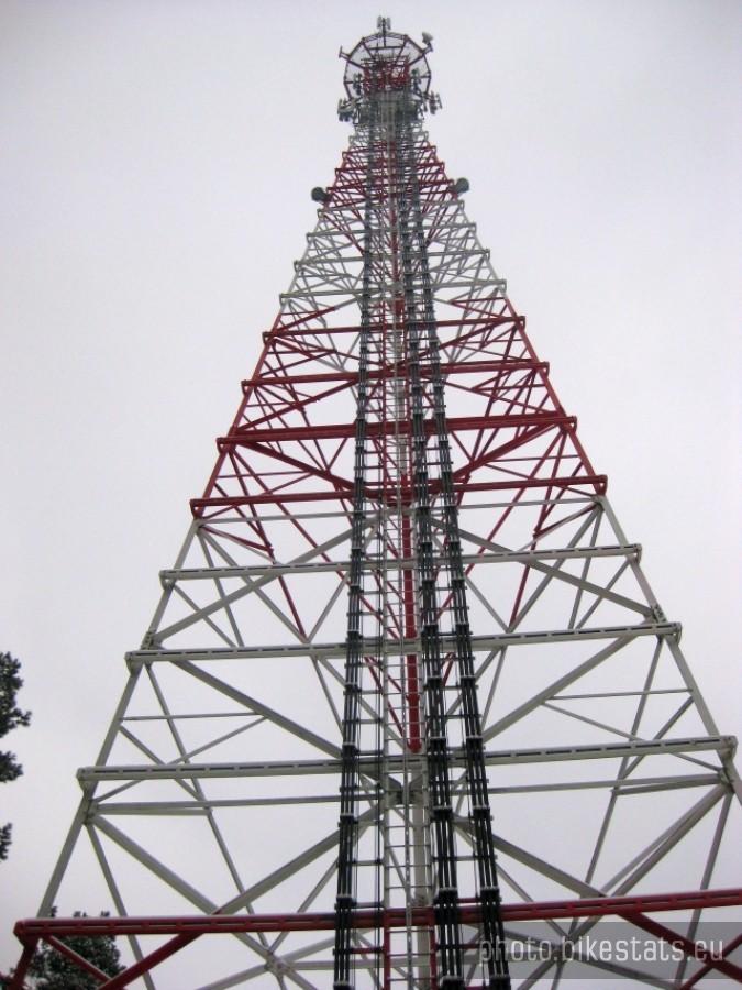 Maszt telekomunikacyjny przy drodze do Pławna.