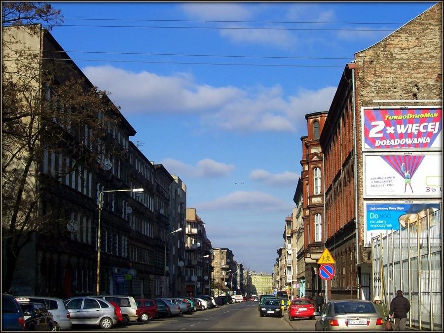 Widok na starą szczecińską ulicę.