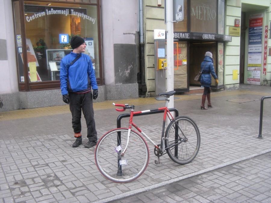 Mavic z ostrym na Piotrkowskiej