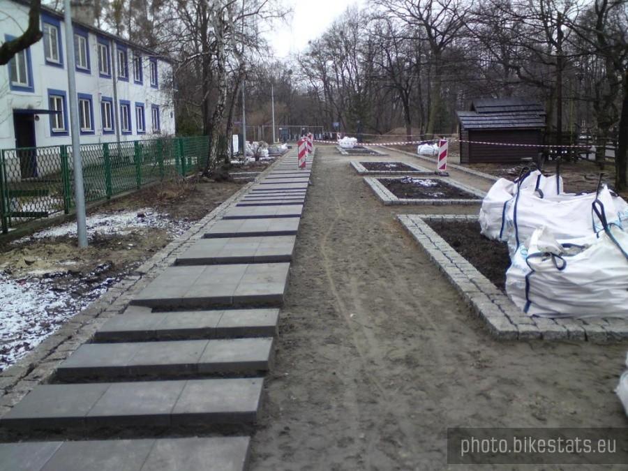 Park podczas przebudowy