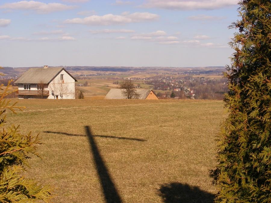 Widok z pod krzyża w Bystrzycy