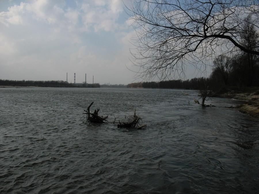 Wisła z plaży przy Romantycznej