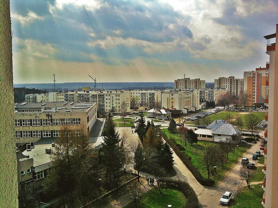 Widok z wieżowca na Niwie