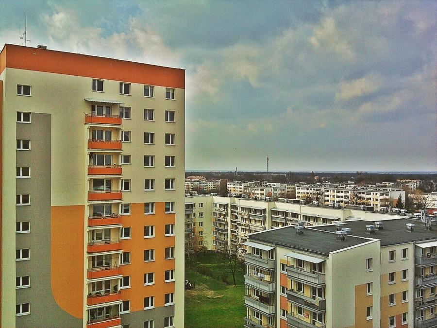 Widok z wieżowca na Niwie