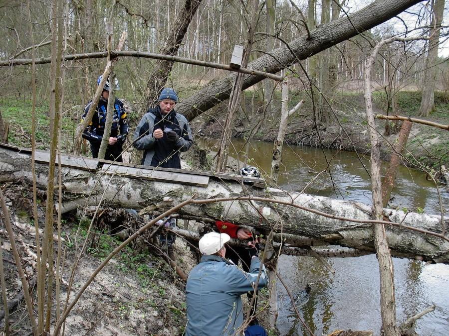 Otwock - MTBO Mlądz, na pkt 7, "Mostek na Mieni"