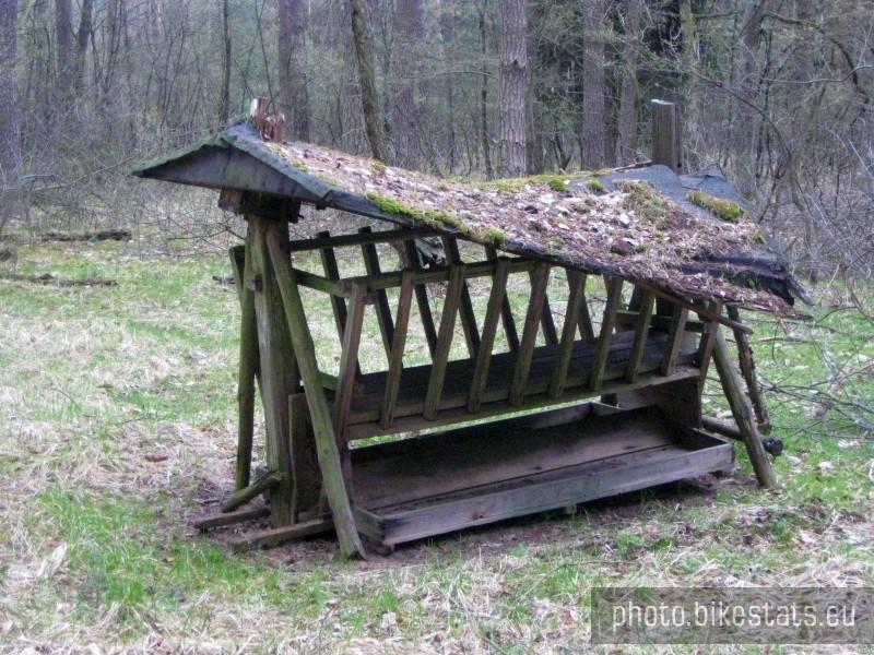 Troszkę zniszczony paśnik.