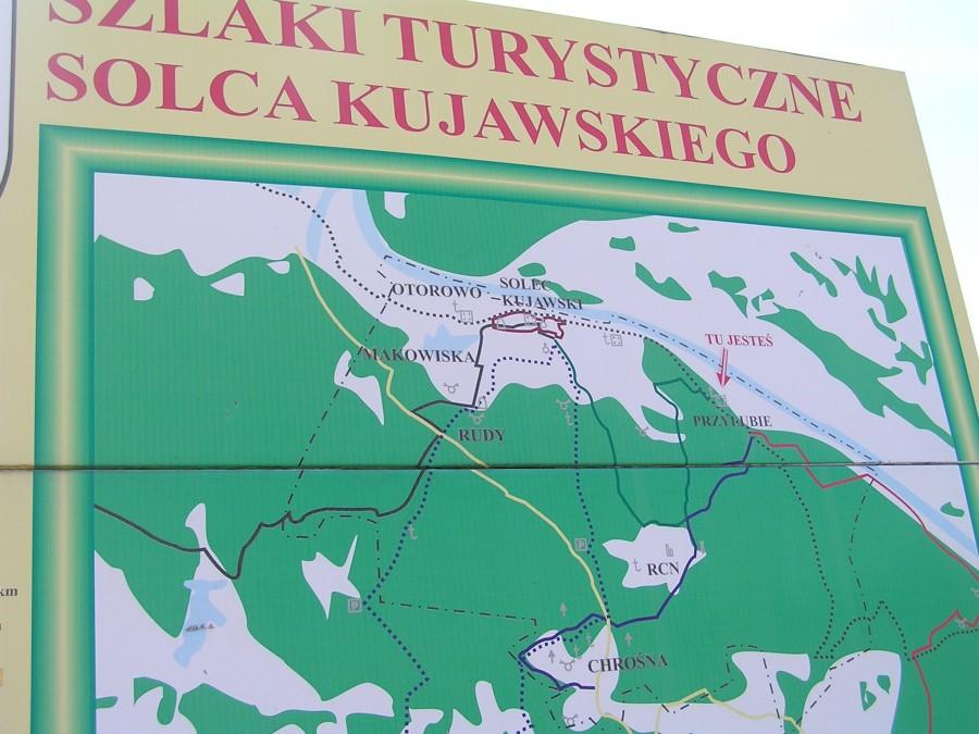 Gmina Solec Kujawski zadbała nawet o tablicę ze szlakami