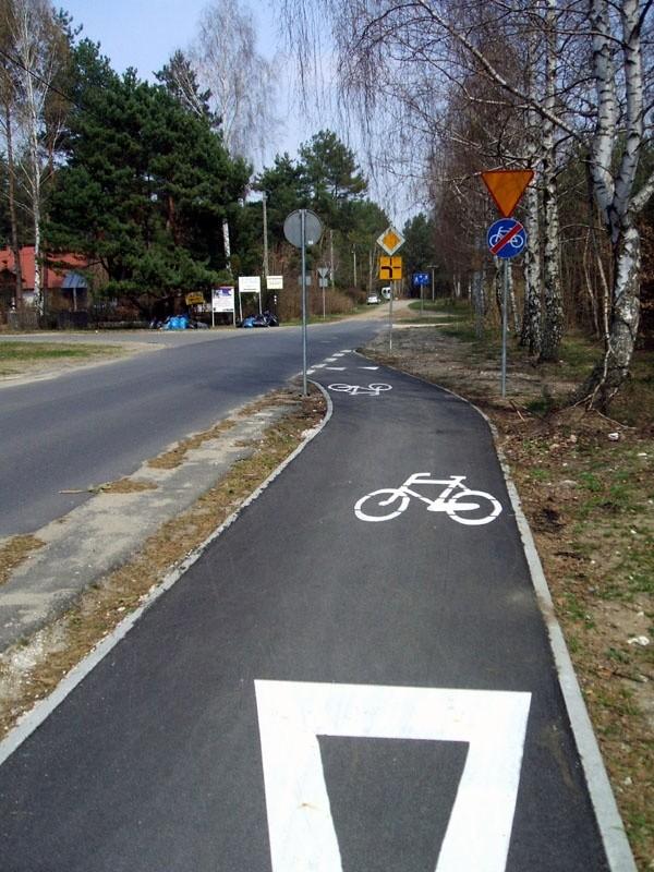 Zjazd ze ścieżki rowerowej