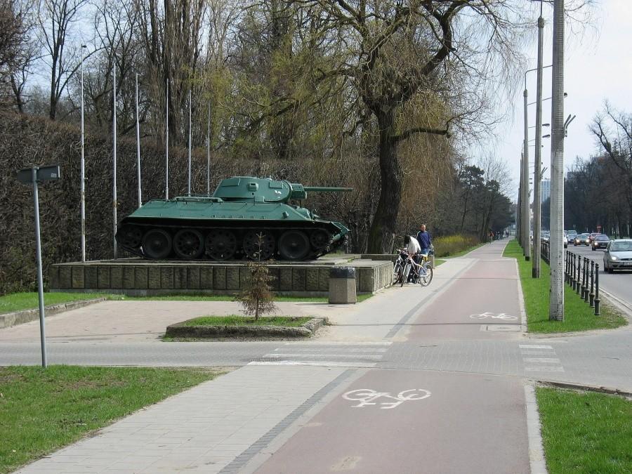 Gdańsk - tank w Alei Zwycięstwa