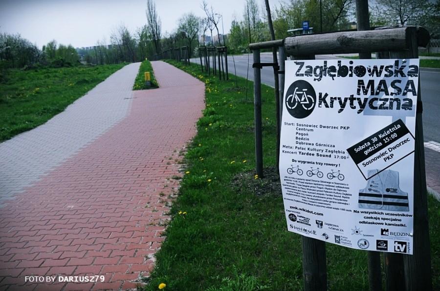 Jedna z lepszych odcinków drogi rowerowej w Sosnowcu