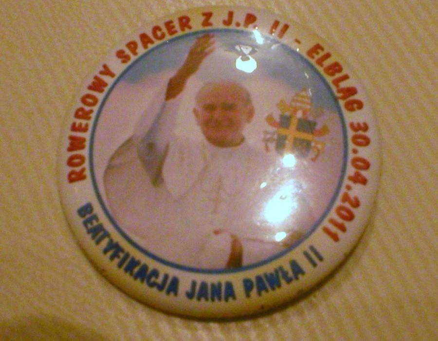 ZNACZEK ELBLĄSKIEGO ROWEROWEGO SPACERU Z JP II