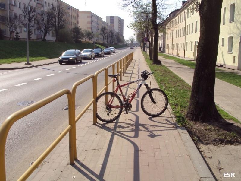 Blokada ścieżki rowerowej