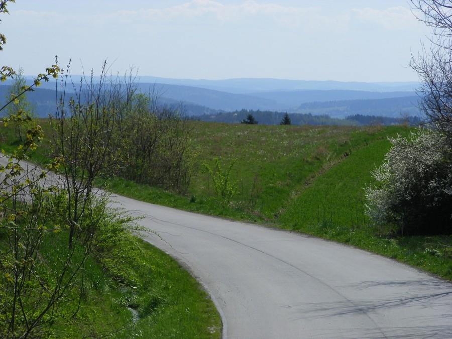 Widok podczas przedzierania się przez górkę w stronę Babic