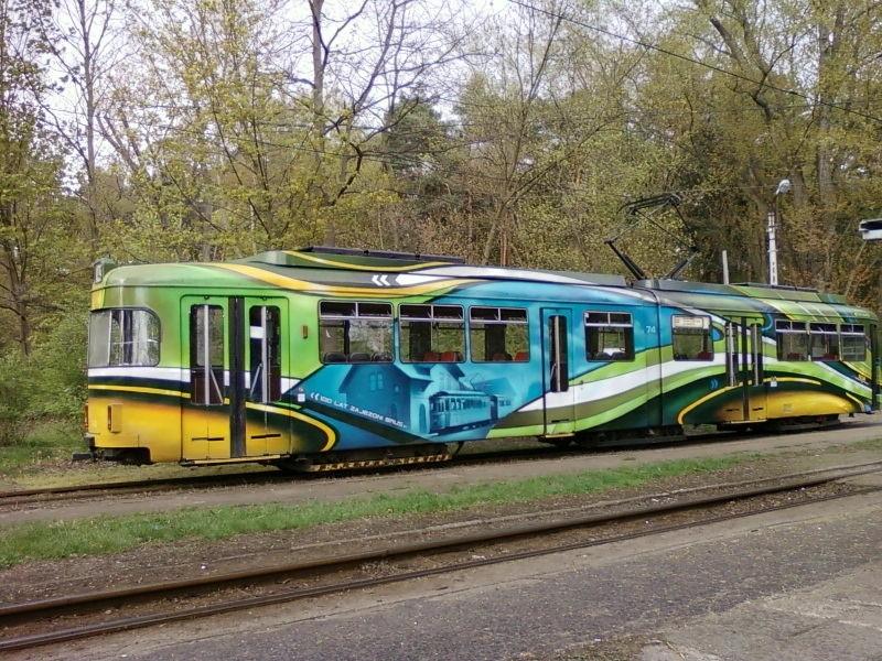 Fajnie malowany tramwaj