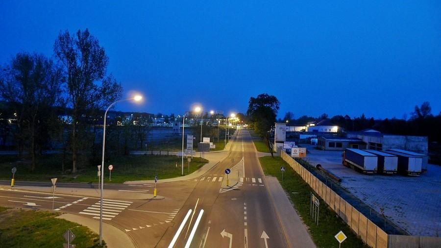 Na nowym moście, widok na Dęblińską