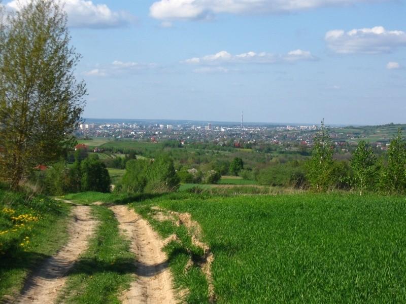 Zjazd do Budziwoja i widok na Rzeszów.