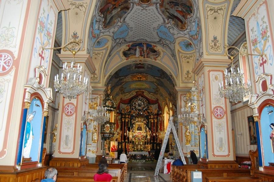 Rychwałd-sanktuarium Matki Bożej Rychwałdzkiej -wnętrze kościoła