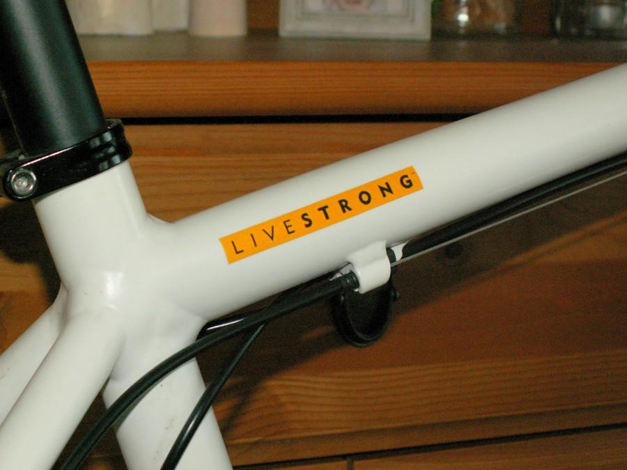 Naklejka LIVESTRONG własnej roboty