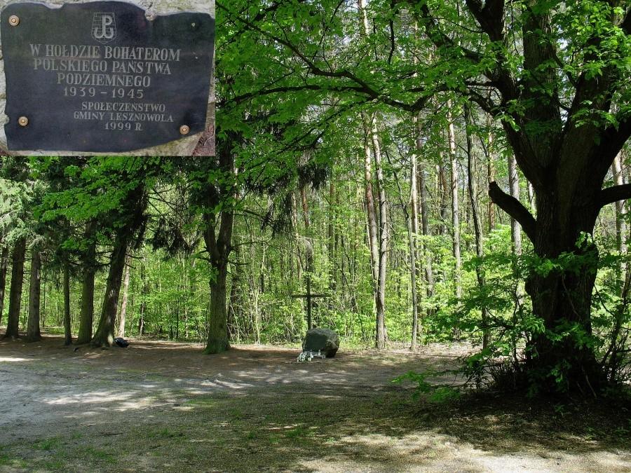 Pomnik przy kościele w Magdalence