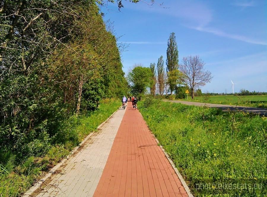 Na ścieszce rowerowej prowadzącej na wyspę.