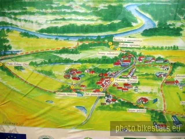 Plan ścieżki kulturowej w Wietszycach - „Krajobrazy Nadodrzańskie”