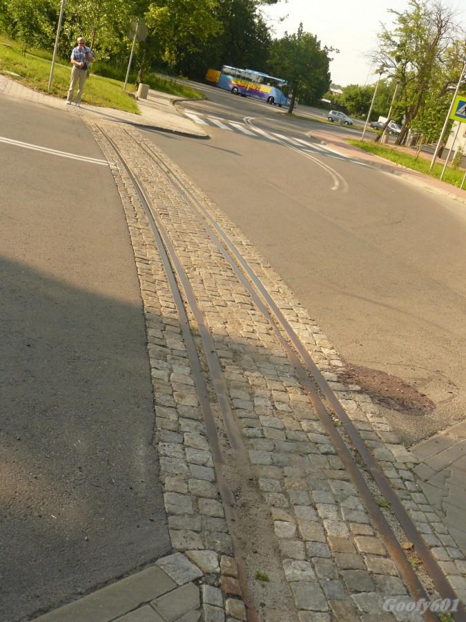 Zachowany fragment torów.