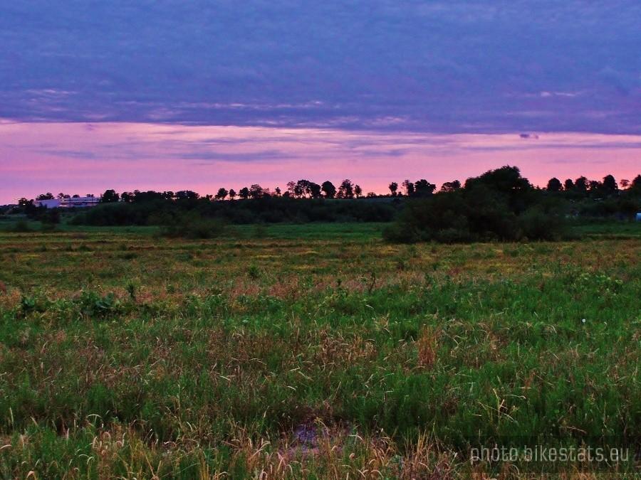 Widok zachodu słońca.