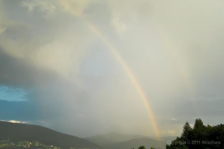 tęcza nad górą Żar
