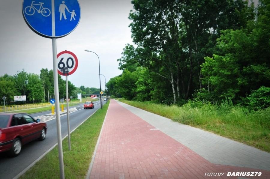 Bytom - Droga rowerowa na ulicy Łagiewnicka
