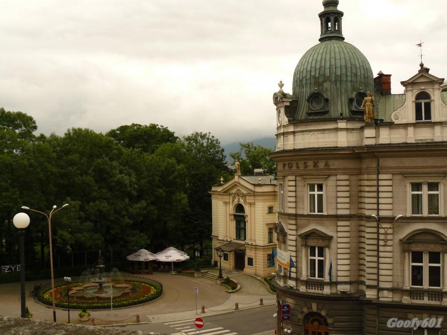 Widok ze wzgórza zamkowego.