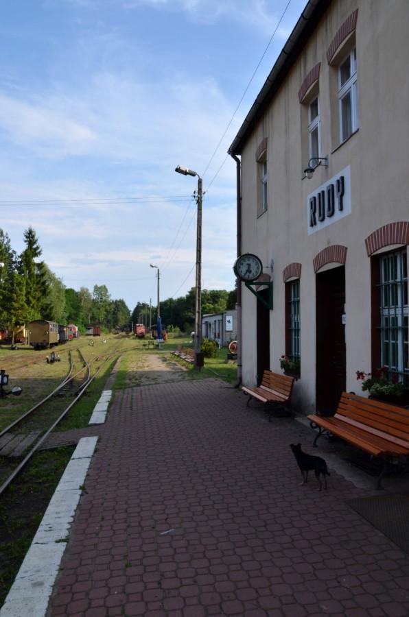 Na stacji kolejnki wąskotorowej