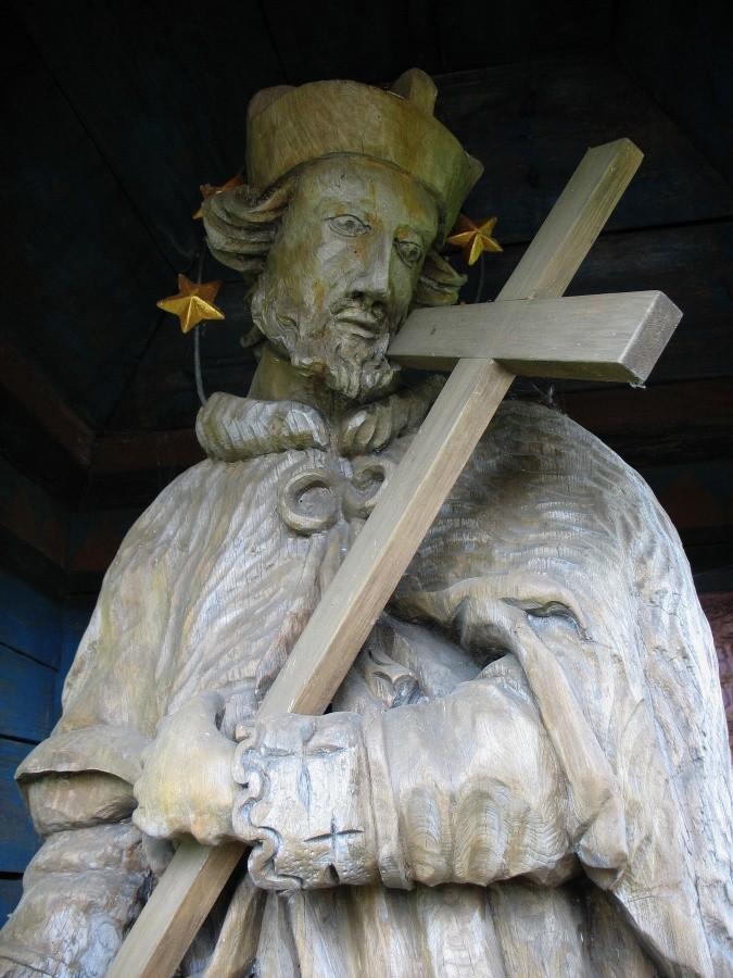 Św. Jan Nepomucen z kapliczki w Zalesiu