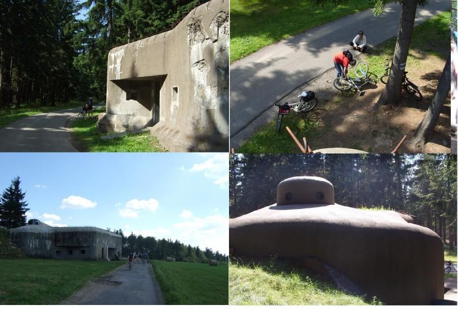 Bunkry czeskiej linii Maginota i podsmarowanie rowerów.