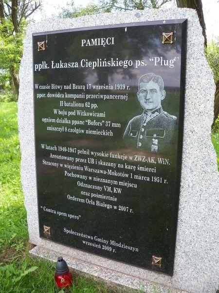 Nowa tablica koło pomnika