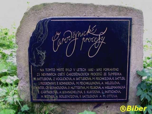 Šumperk, Czechy - pomnik ofiar procesów czarownic