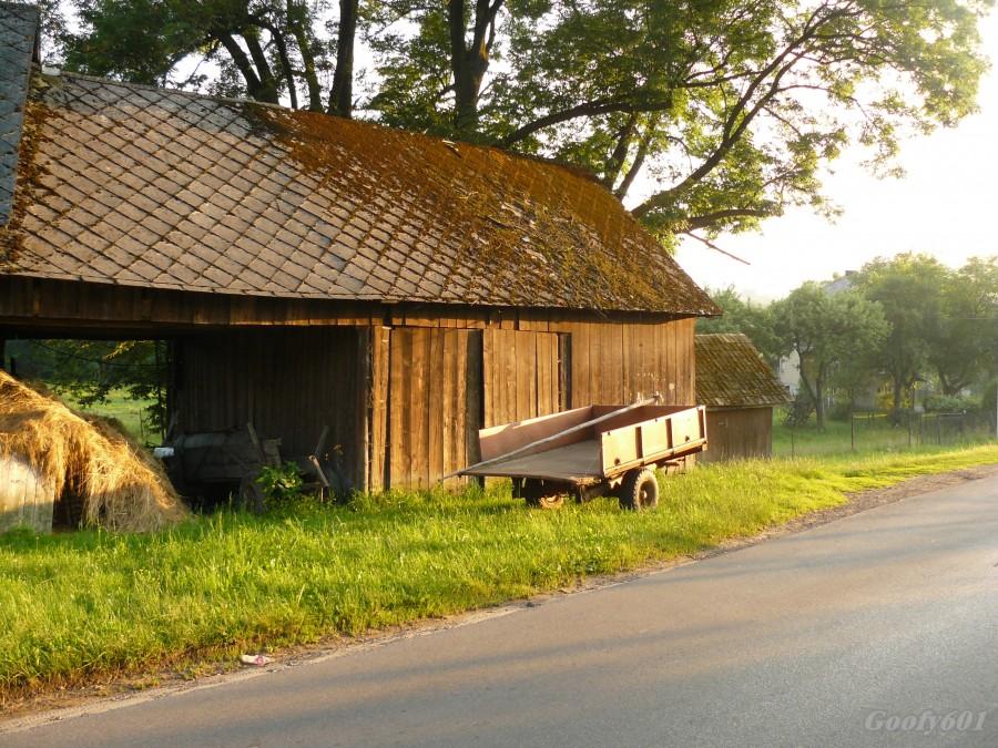 Stodoła w Milówce o zachodzie słońca ;)