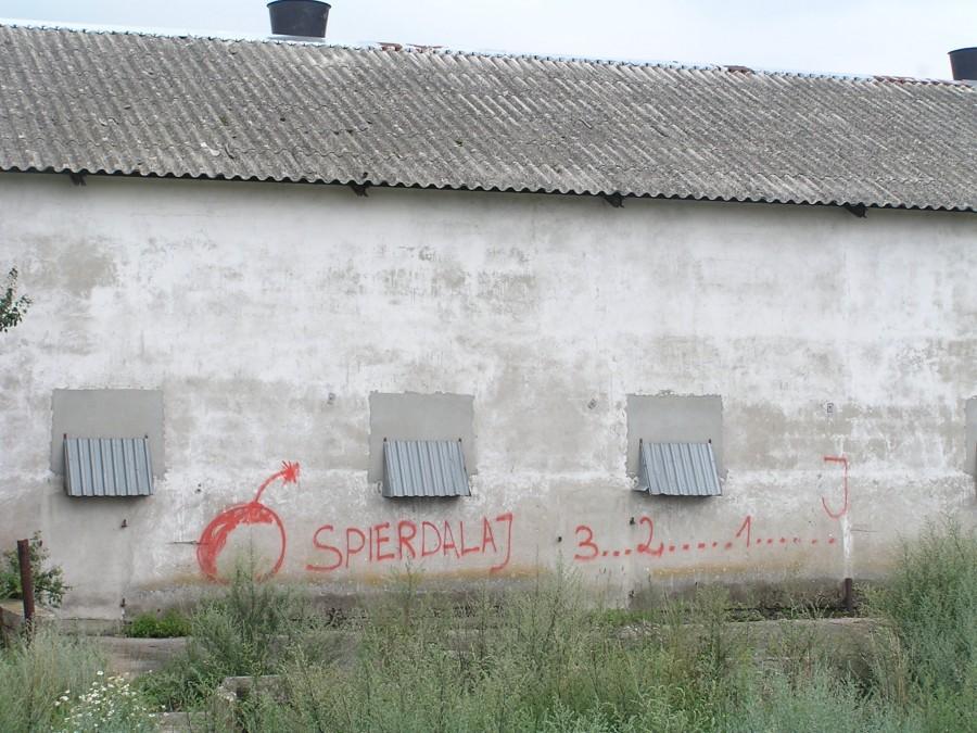 Godne przemyślenia graffiti w Cielu