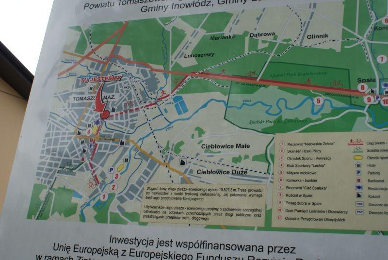 ścieżka pieszo-rowerowa do Spały